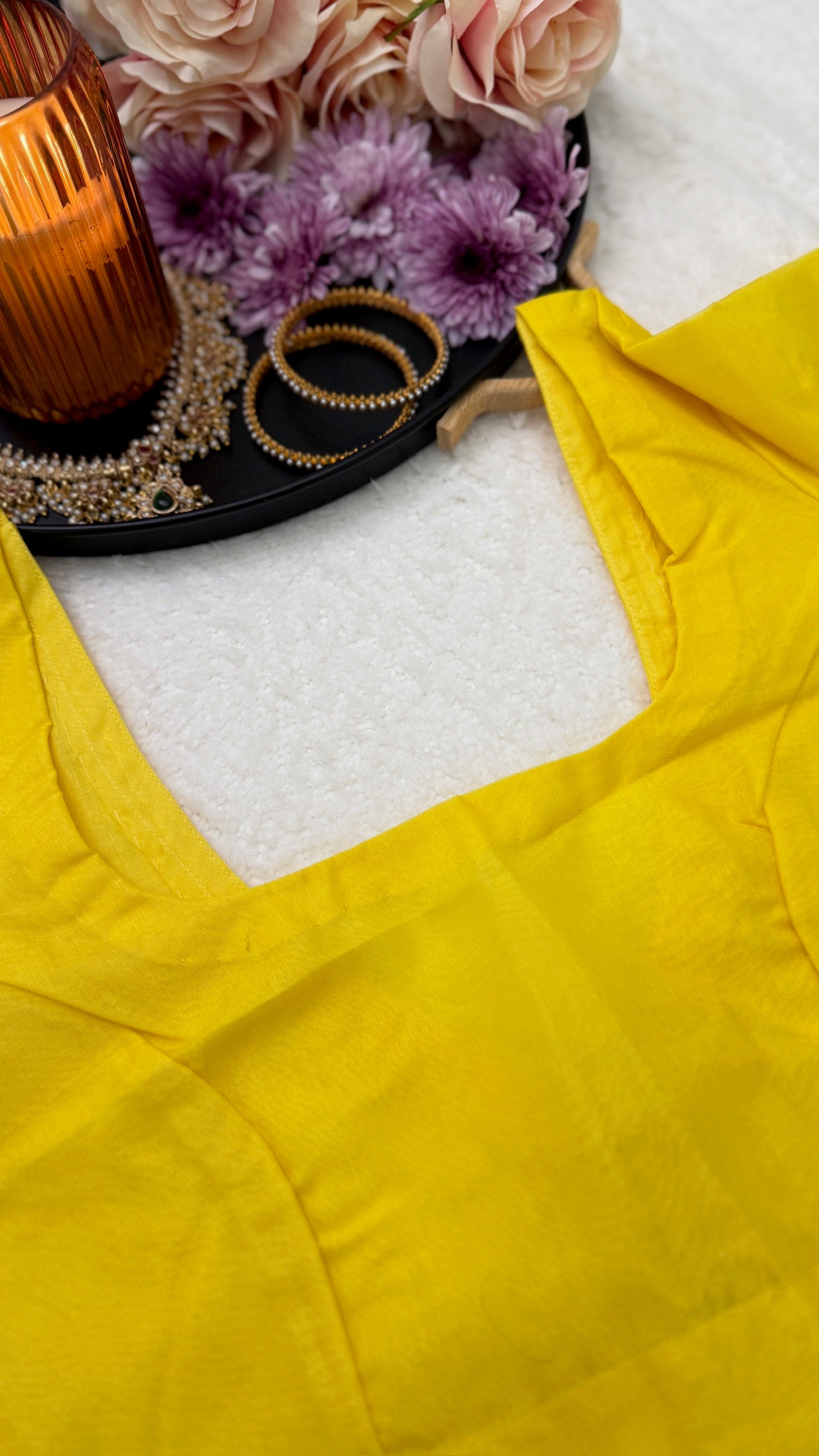 Premium Floral Organza Saree With Stitched Blouse